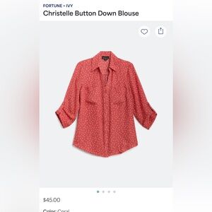 NWT Christelle Button Down Blouse